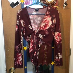 Wrap-around crop top